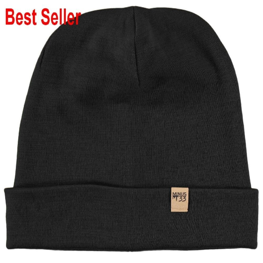 Merino Wool Cuff Beanie Warm Winter Hat Unisex Classic Minimal Cozy